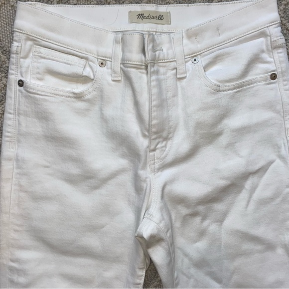 Madewell 9" High Riser Skinny Jeans stretch denim white size 27 4 - Picture 6 of 6